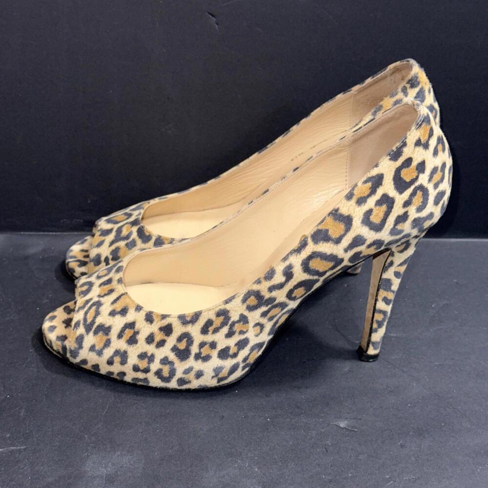 BUTTER Preppy Designer Y2K Style Cheetah Print Suede Pumps Sz 7 - Picture 3 of 15